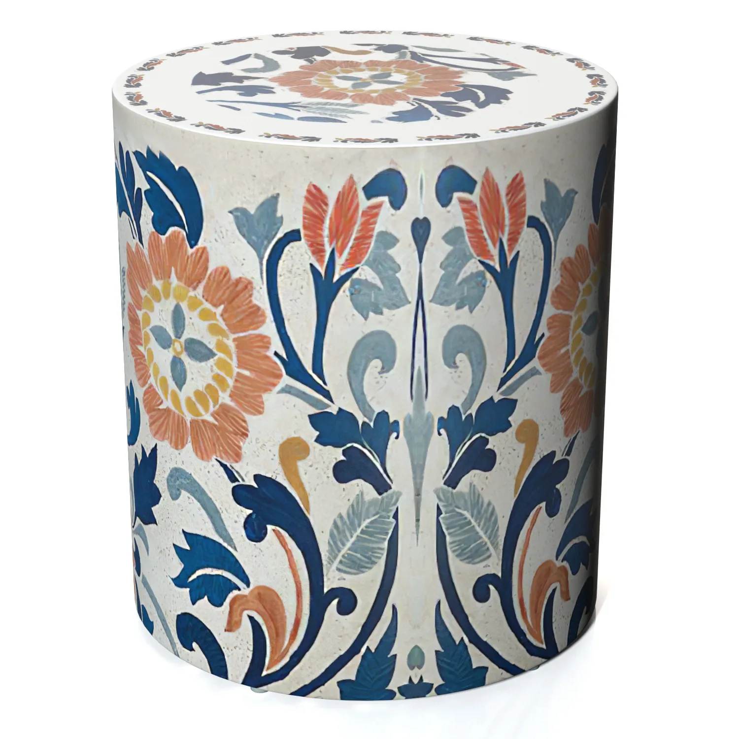 Miray Handpainted Side Table 3D Model_03